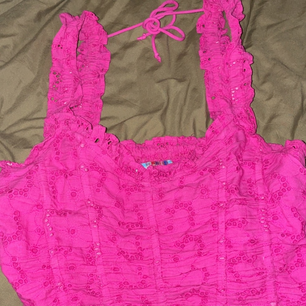 Urban Outfitters HOT pink fuchsia FRILLY tank!